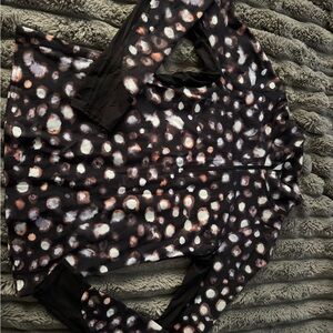 Lululemon Athletica Black and White Patterned Top